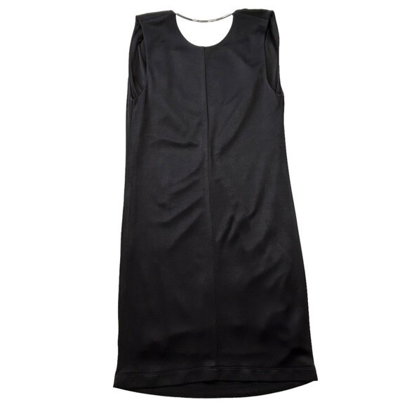 T Alexander Wang Gold Metal Necklace Black Mini Dress Cowl Neck XS Sleeveless - Picture 3 of 5